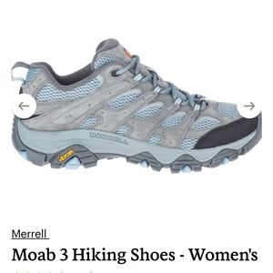 Merrell Women's Moab 3 Athletic Shoes - Light Blue and Gray